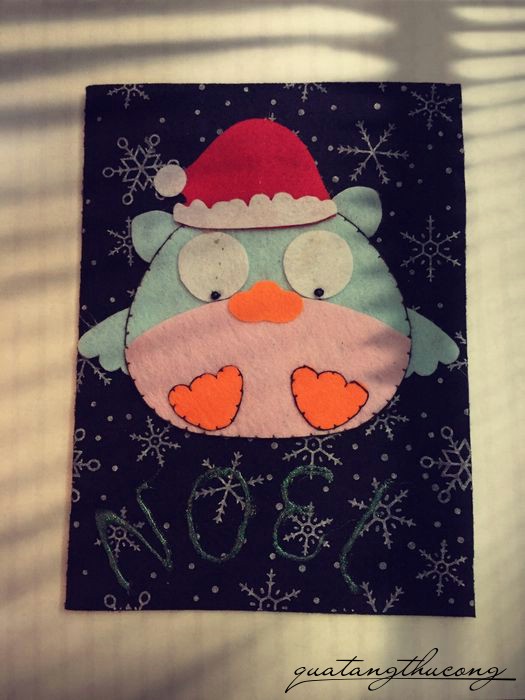 Thiệp vải nỉ Noel